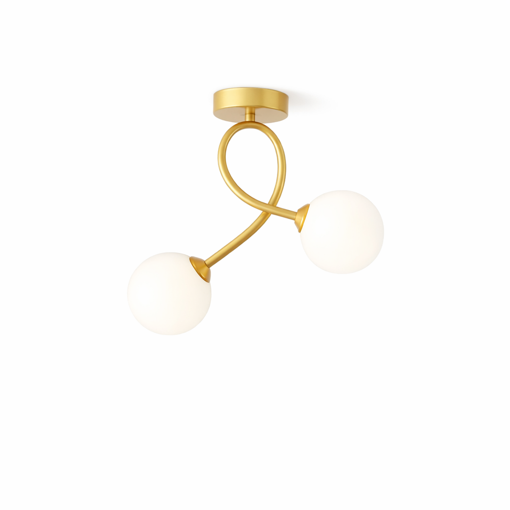 Ceiling lamp in glass in minimalist style for indoor use