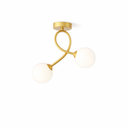 Ceiling lamp in glass in minimalist style for indoor use