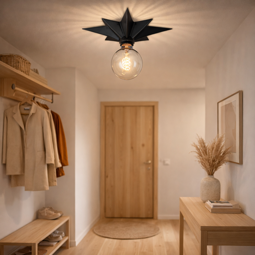 Stjerneformet plafondlampe til indendørs brug