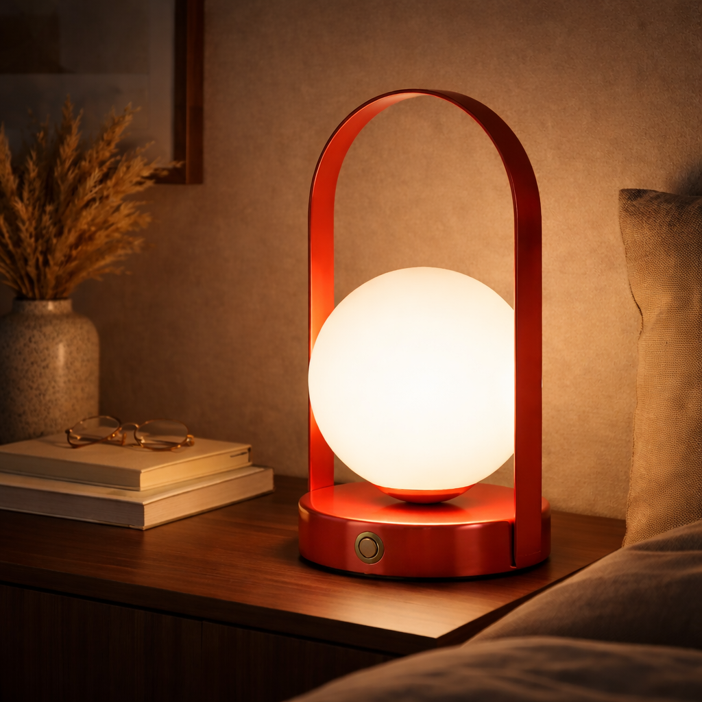 Opladelig trådløs bordlampe til indendørs brug