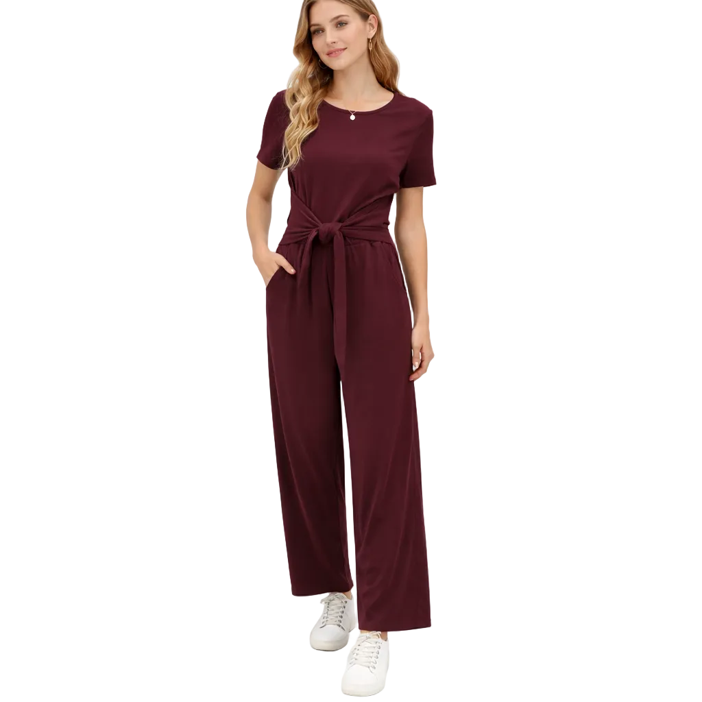 Figursyet outfit til fest og aften – Jumpsuit med strømpebåndsdetalje til kvinder