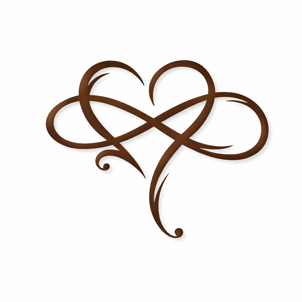Wall decoration in iron with infinite heart