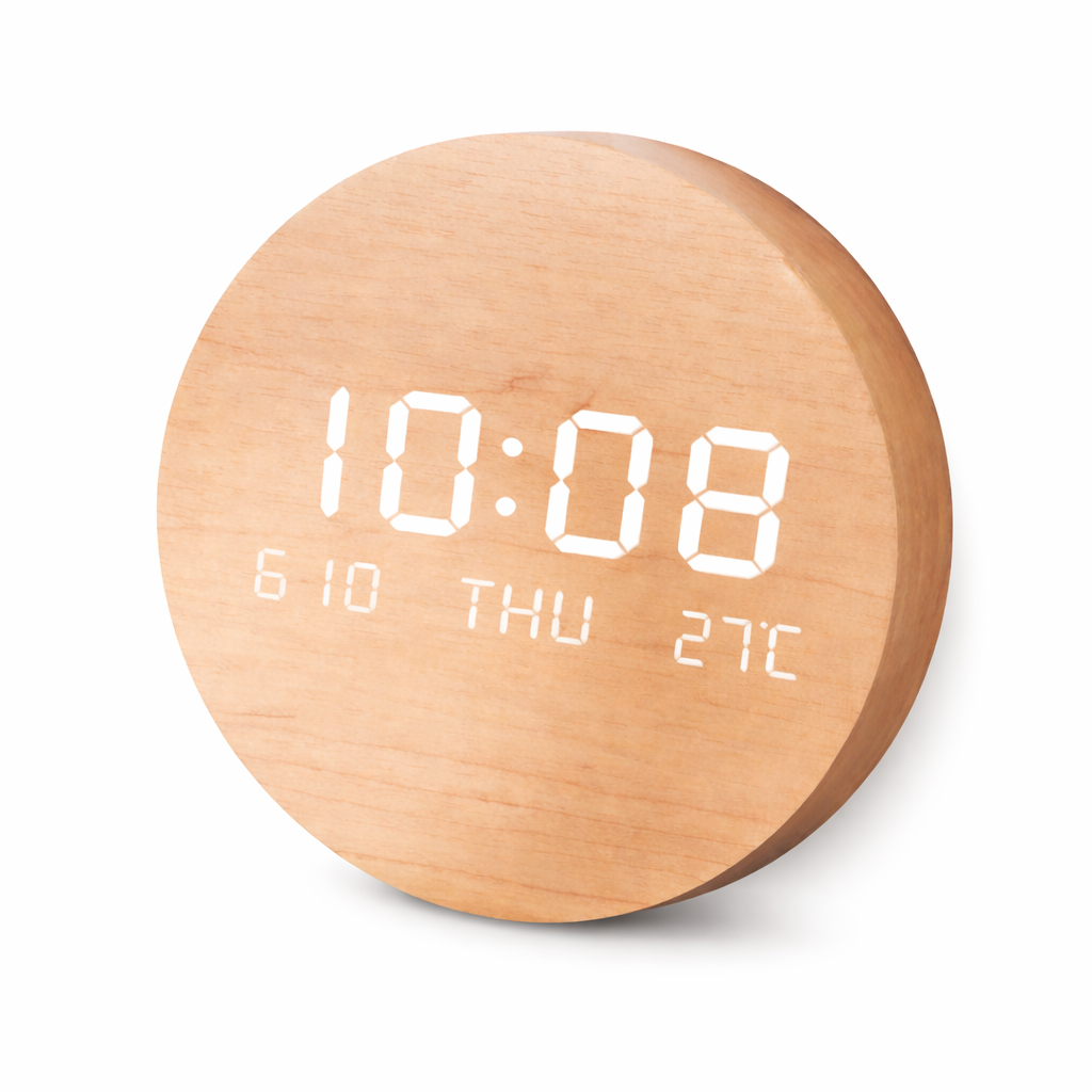 Digitalt vægur med LED-display til indendørs brug