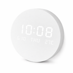 Digital wall clock with LED display for indoor use