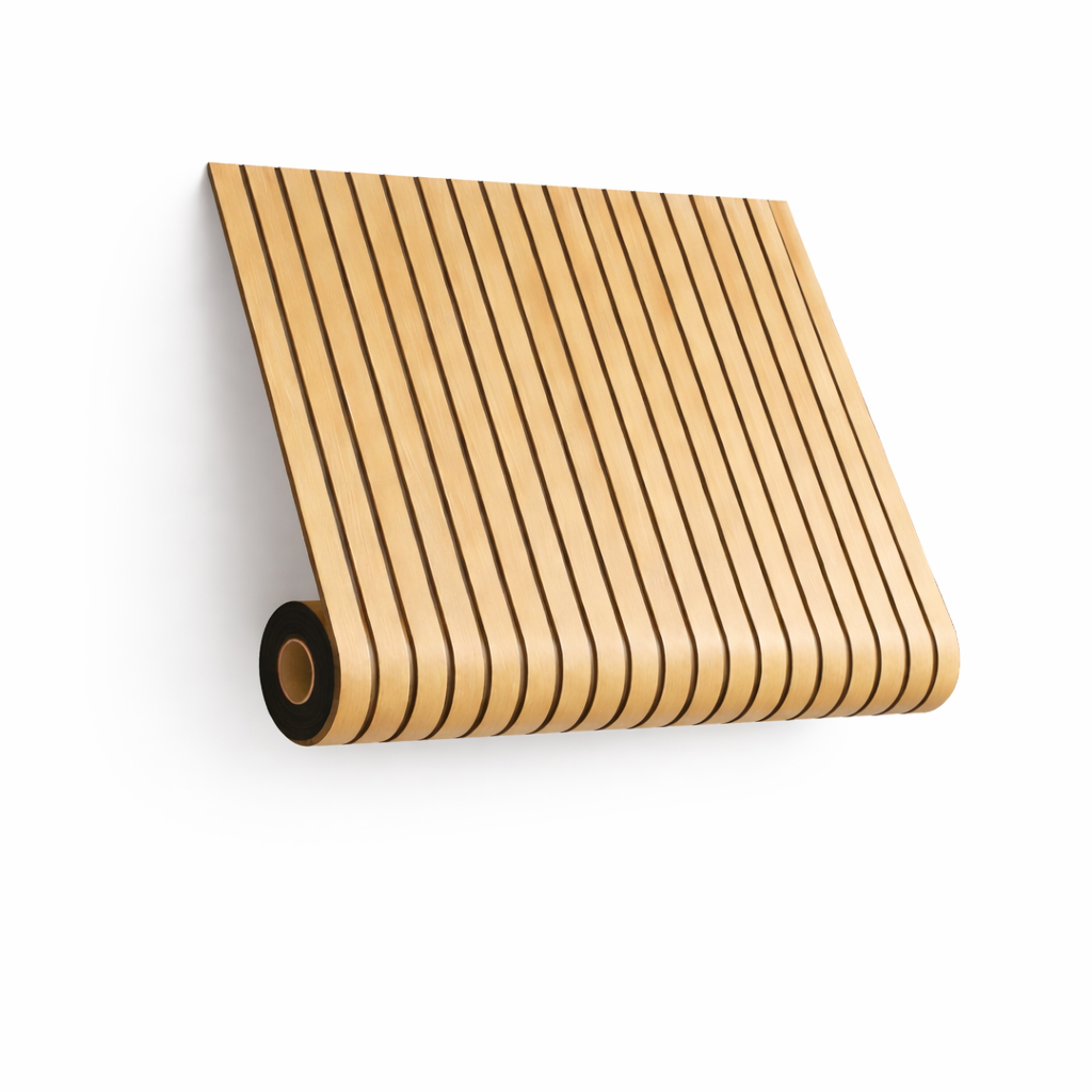 Selvklæbende vægpaneler i trælook