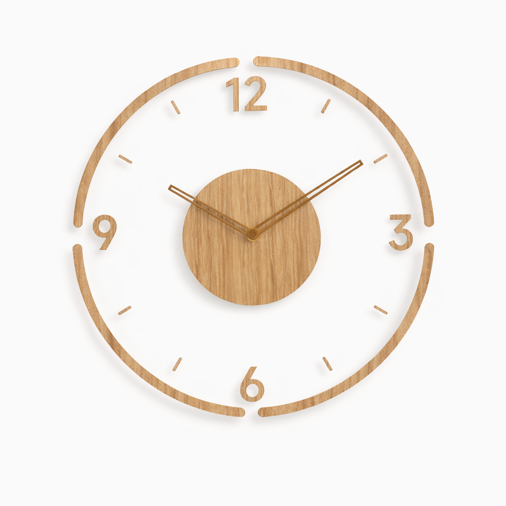 Vægur i træ til indendørs brug