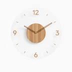 Wall clock in wood for indoor use – modern wall clock for living room, kitchen, and office
