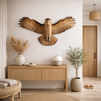 Vægdekoration i træ med ugle
