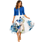Elegant midi dress for work and special occasions – Dress for women