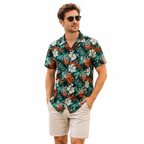 Tropical shirt for summer and vacation – Short-sleeve shirt for men