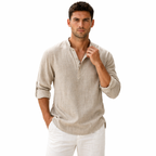Light linen shirt for summer and vacation – Breathable shirt for men