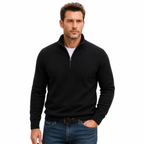 Warm zip-up sweater for cold days – Long-sleeved sweater for men