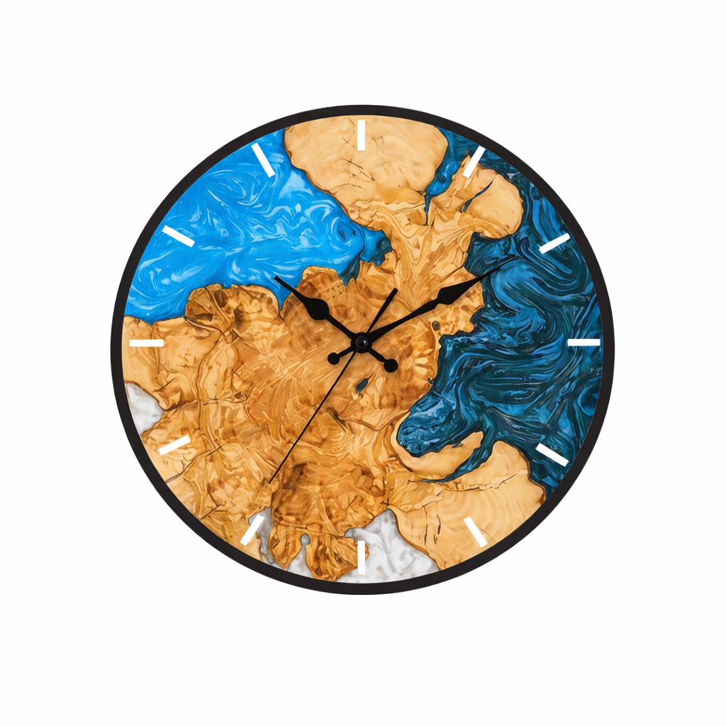 Transparent wall clock for indoor use