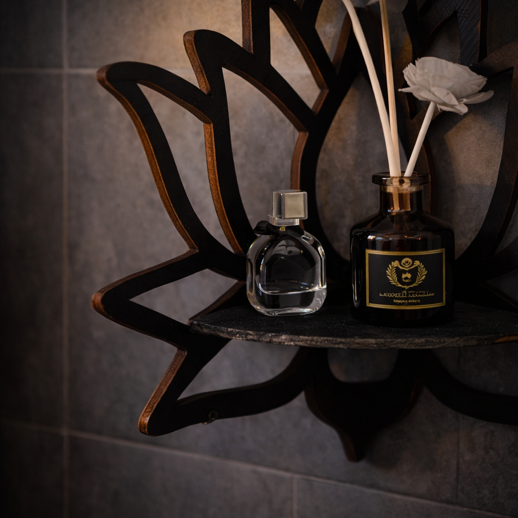 Væghylde formet som lotusblomst