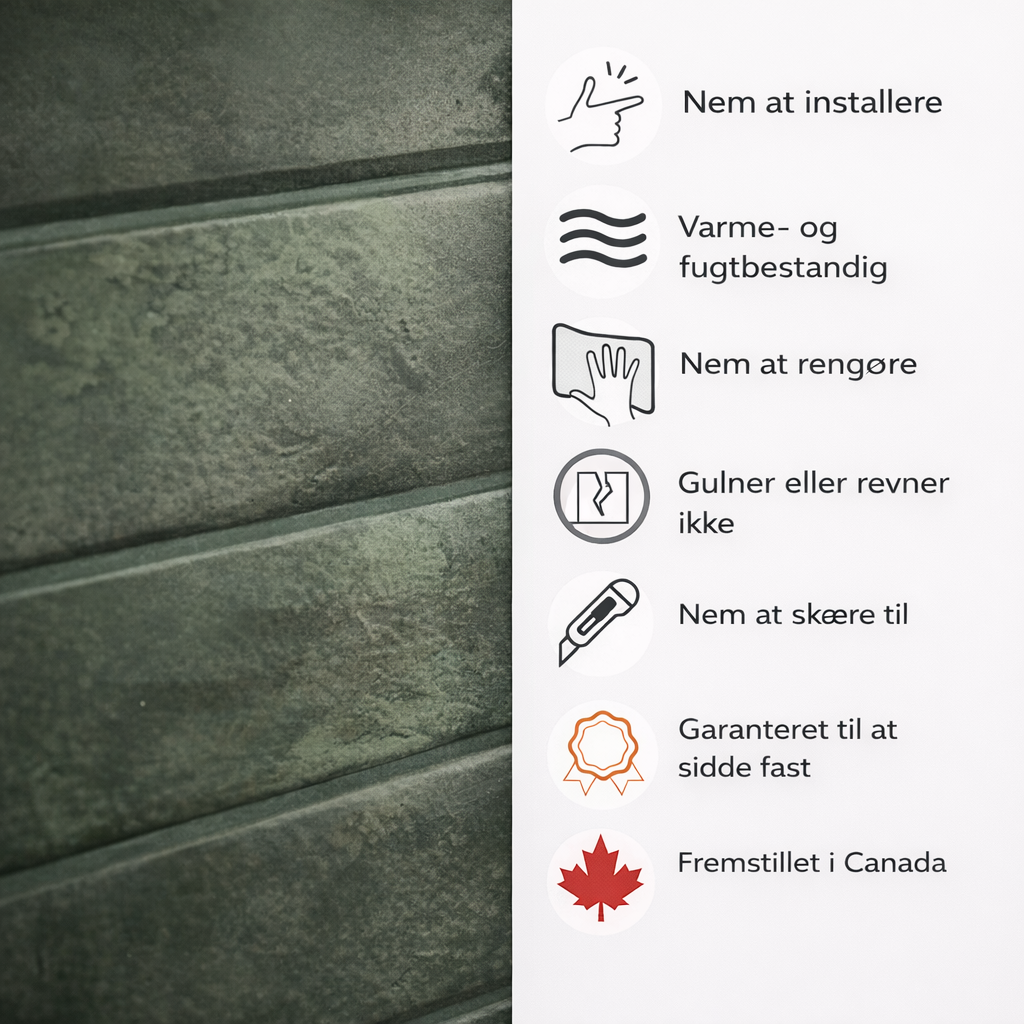 Selvklæbende vægfliser til indendørs brug