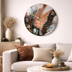 Vægur med marmormønster til indendørs brug