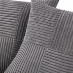 Firkantet pyntepude med ribbet struktur