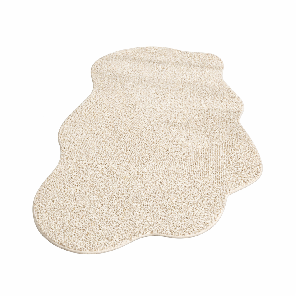 Blødt gulvtæppe til soveværelse med skridsikker bund