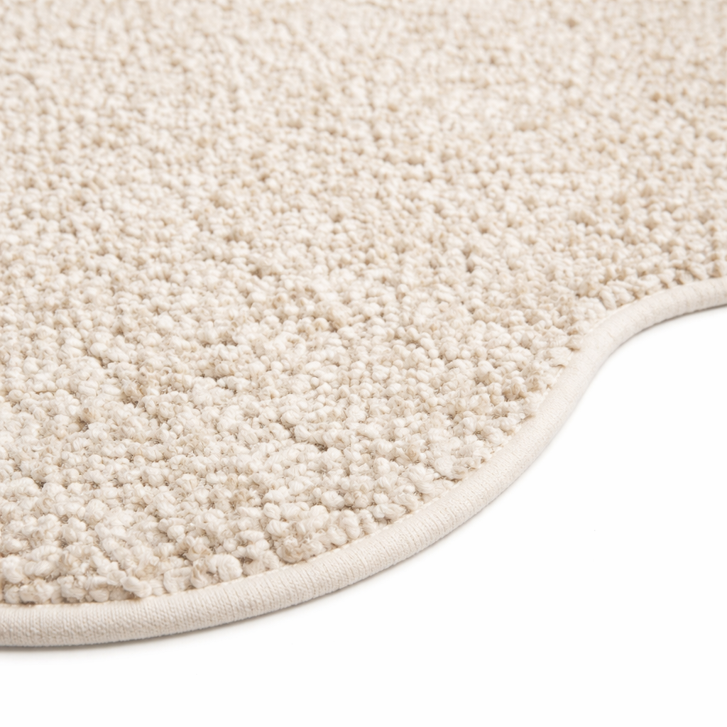 Blødt gulvtæppe til soveværelse med skridsikker bund