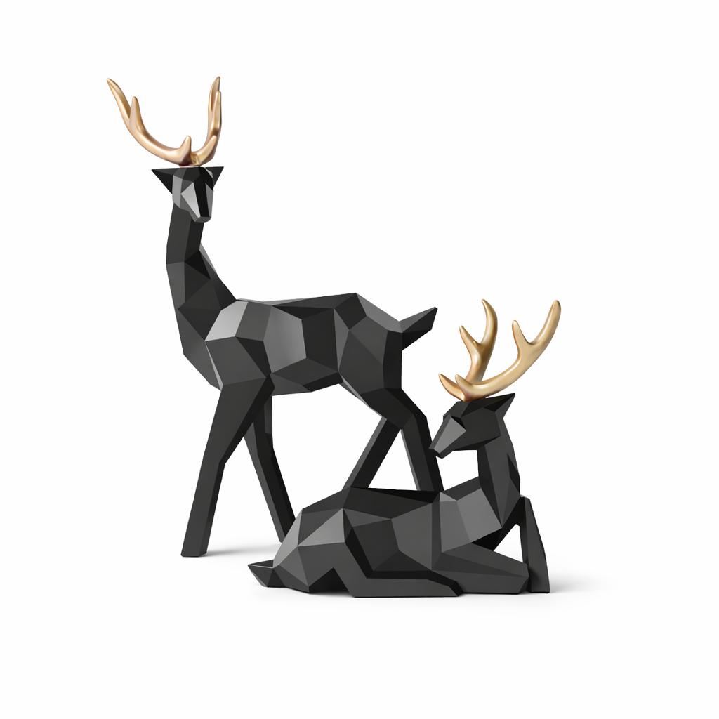 Sæt med rensdyrfigurer til indendørs brug