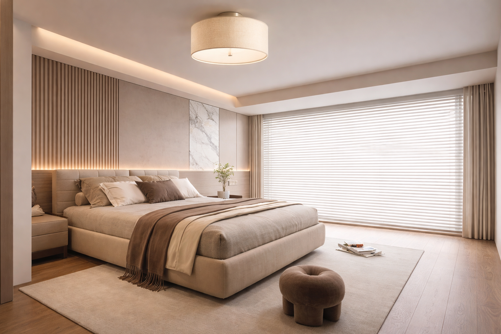 Plafondlampe i Japandi Stil med Enkelt Formsprog