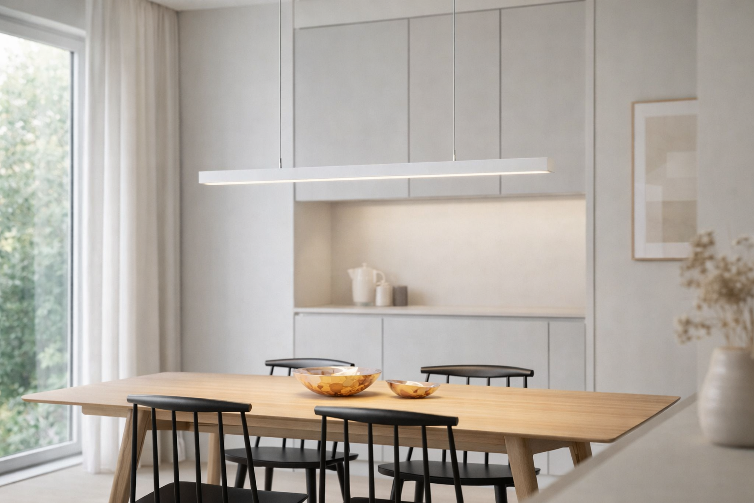 Pendellampe med Retlinet Design til Indendørs Brug