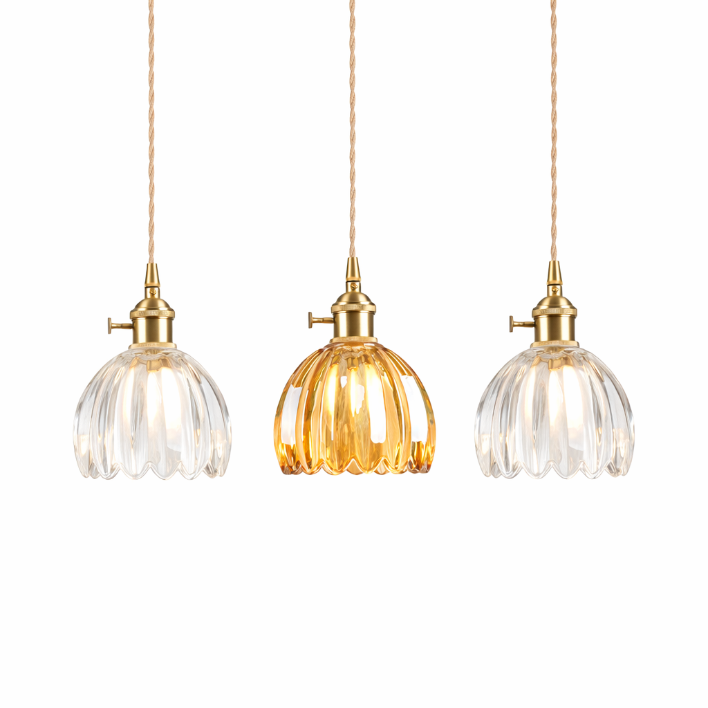 Skandinavisk Glas Pendellampe i Flere Farver