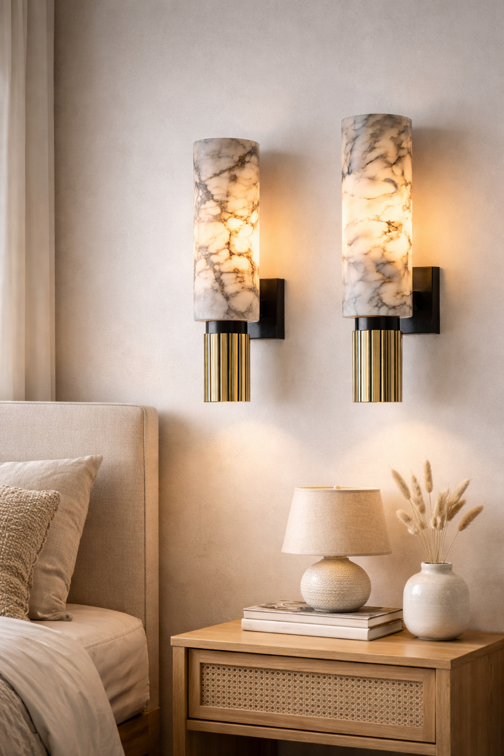 Væglampe i Marmor – Elegant Design