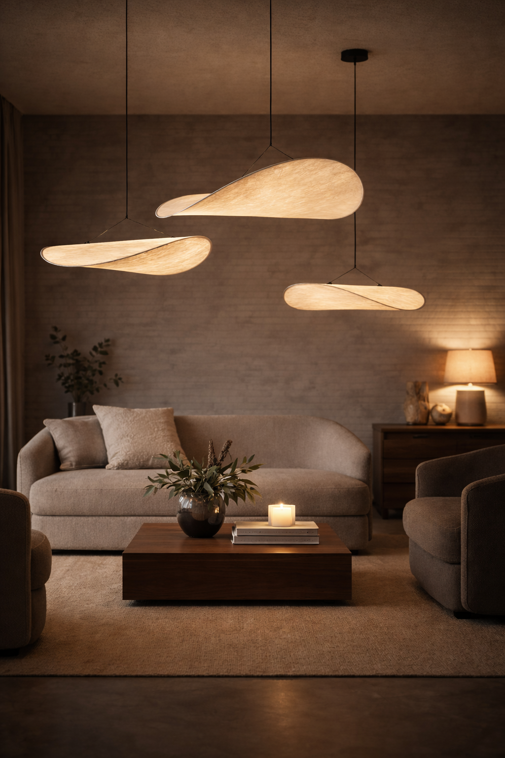 Pendellampe i Japandi Stil til Indendørs Brug