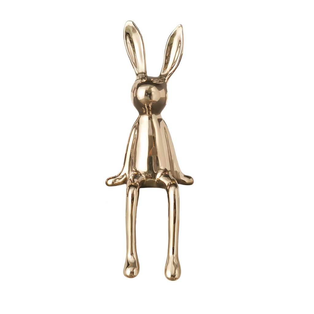 Dekorativ kaninfigur i keramik