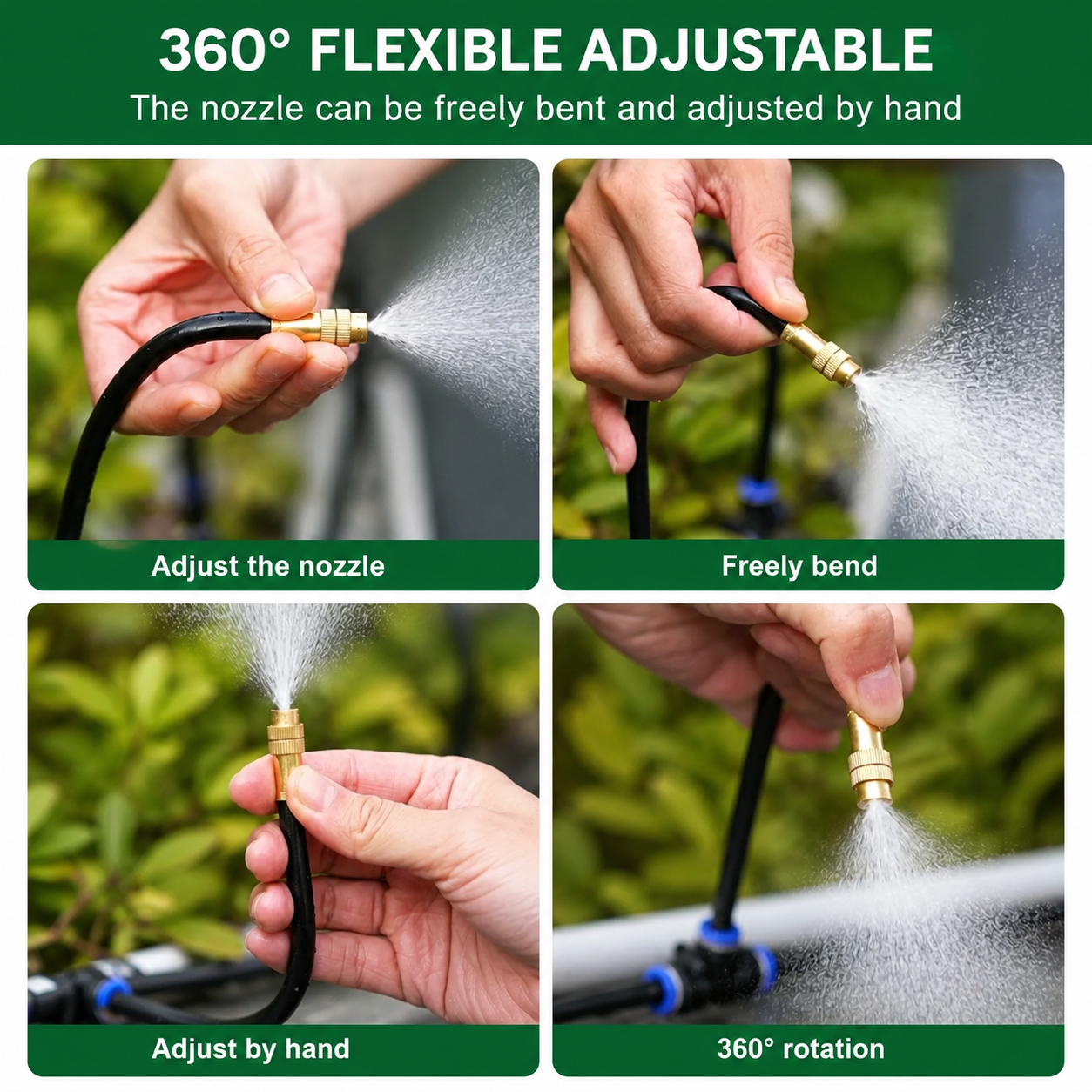 Efficient Plant Watering for Pots and Garden Beds – Drip Irrigation System with Copper Nozzles (15 m)