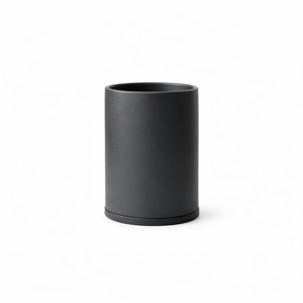 Ceramic flower pot with saucer for indoor use