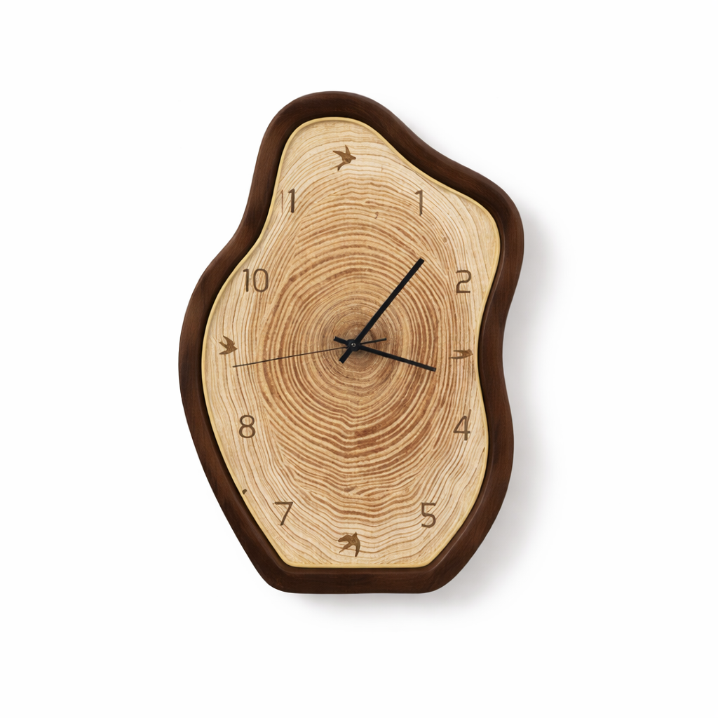 Wall clock with irregular ring shape