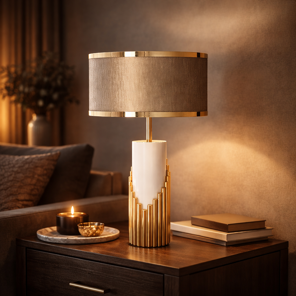 Bordlampe med Åben Konstruktion til Indendørs Brug