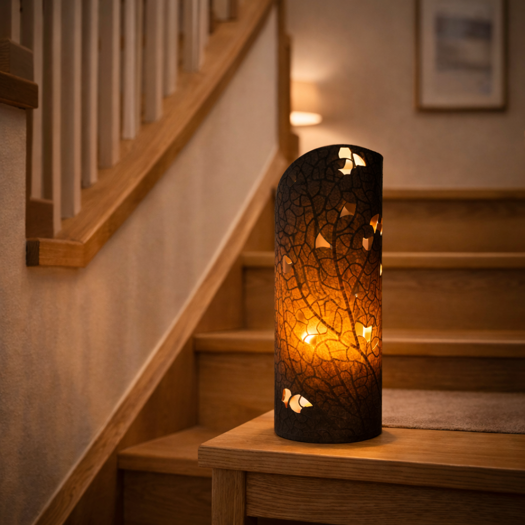 Bordlampe med Bladformet Design til Indendørs Brug