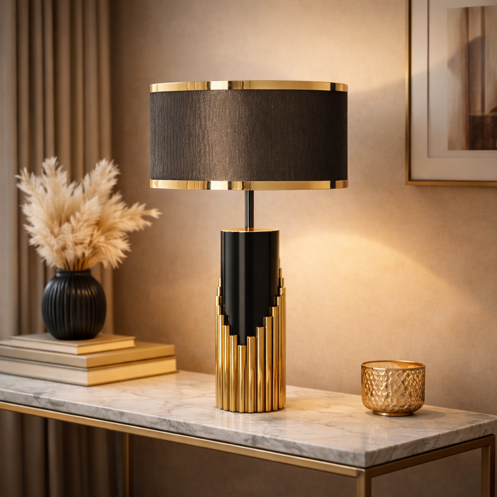 Bordlampe med Åben Konstruktion til Indendørs Brug