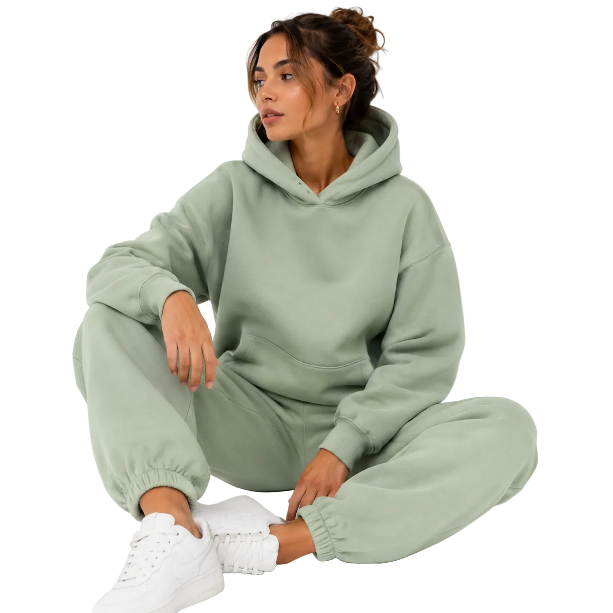 Comfortable jogging set for relaxation and everyday use – Oversized set with high waist for women