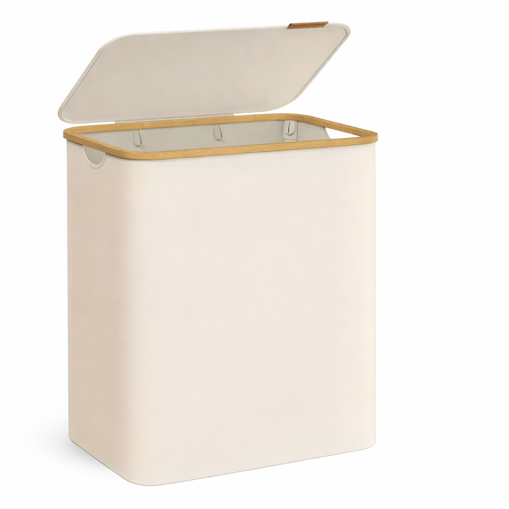 Laundry basket for sorting laundry with 3 compartments 150L