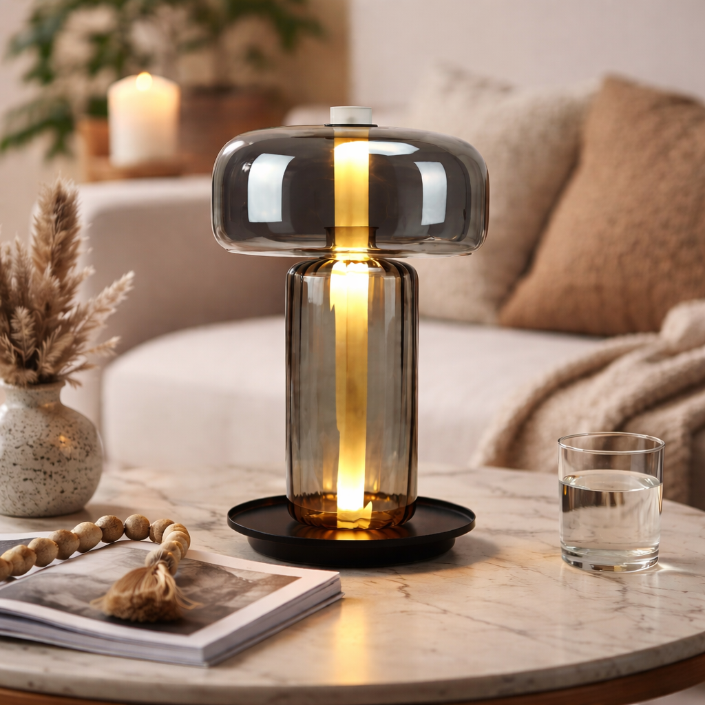 Bordlampe med Sammenhængende Form til Indendørs Brug