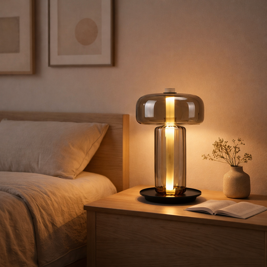 Bordlampe med Sammenhængende Form til Indendørs Brug