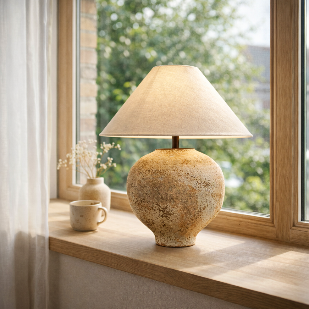 Bordlampe med Symmetrisk Form til Indendørs Brug