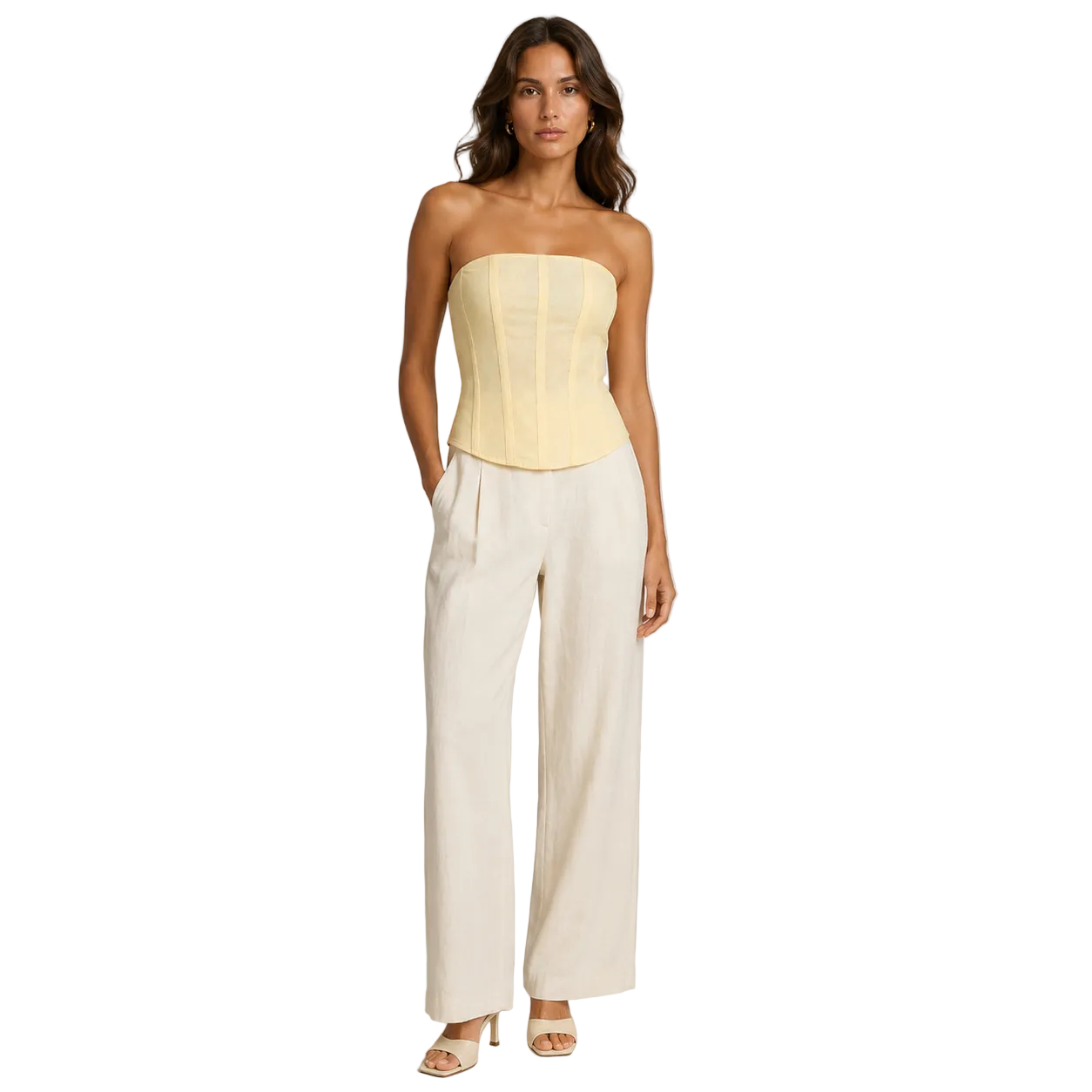 Fitted corset top for parties and evenings – Strapless top for women