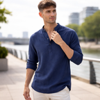Light henley t-shirt for summer and leisure – T-shirt for men