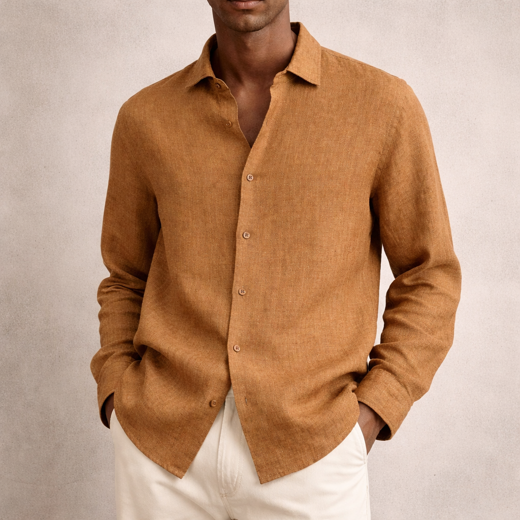 Light long-sleeve shirt for summer and leisure – Breathable shirt for men