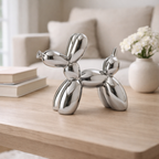 Decorative figure shaped like a balloon dog in ceramic