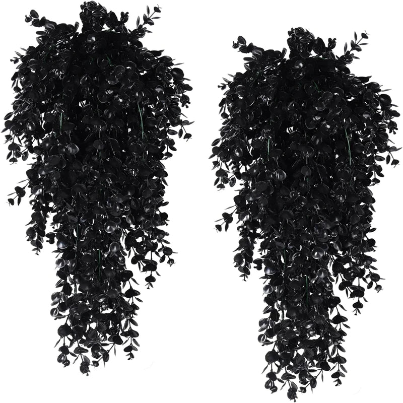 Artificial hanging eucalyptus plant for indoor use