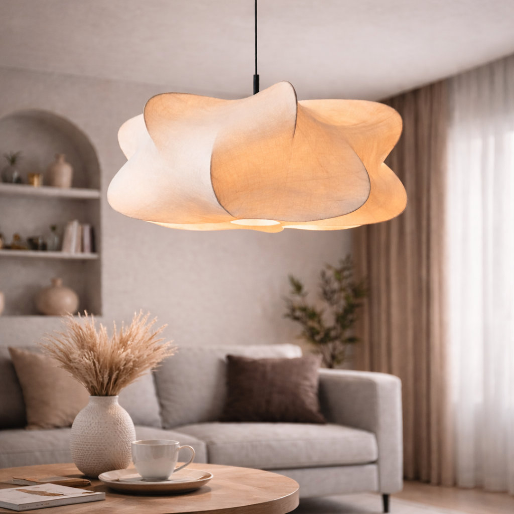 Simple ceiling lighting for calm rooms – Pendant lamp in wabi sabi style