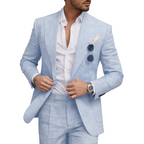 Light and breathable outfit for weddings and the beach – 2-piece linen suit for men