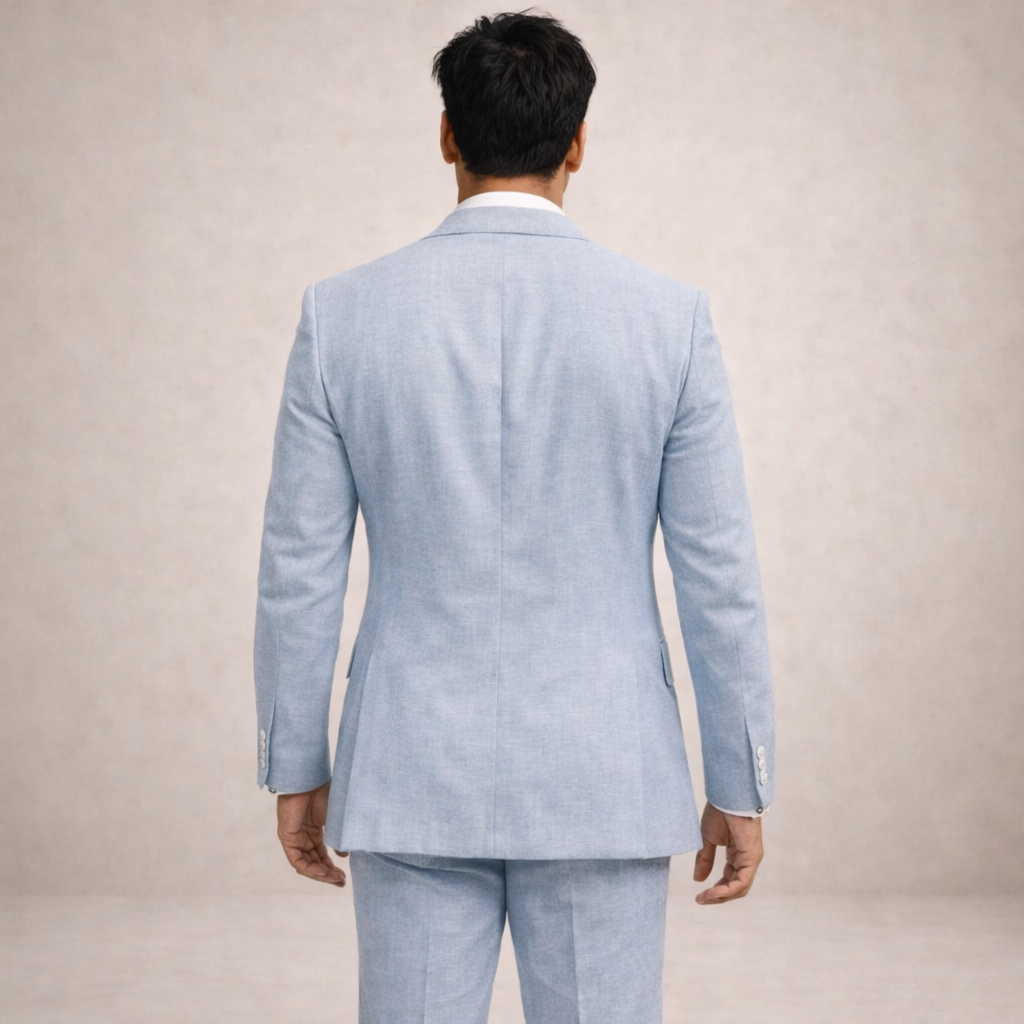 Light and breathable outfit for weddings and the beach – 2-piece linen suit for men