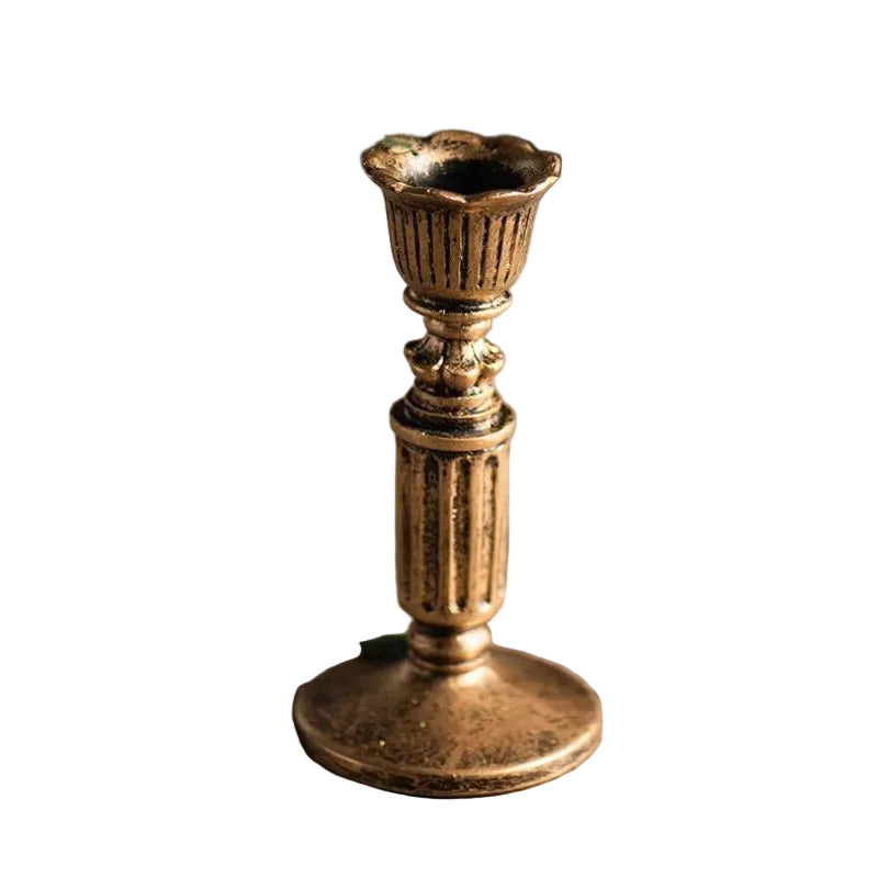 Elegant lighting for living room and dining table – Metal candlestick with gold finish